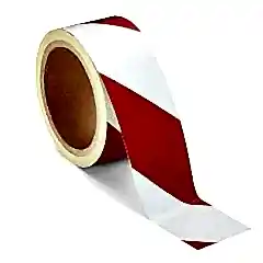 Kırmızı Beyaz Reflektif Bant  50 mm x 46 mt