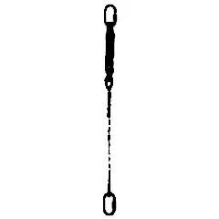 Karam KA383 Şok Emici Tek İpli Statik Halatlı Çift Karabinalı Lanyard