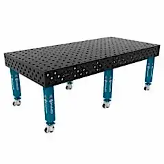 GPPH PRO Kaynak Masası Tekerlek Ayaklı Ø28 Delikli 100X100 Izgara Yüzeyli