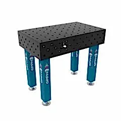 GPPH PRO Kaynak Masası Sabit Ayaklı Ø16 Delikli 100X100 Izgara Yüzeyli