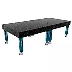 GPPH PRO Kaynak Masası Tekerlek Ayaklı Ø16 Delikli 100X100 Izgara Yüzeyli