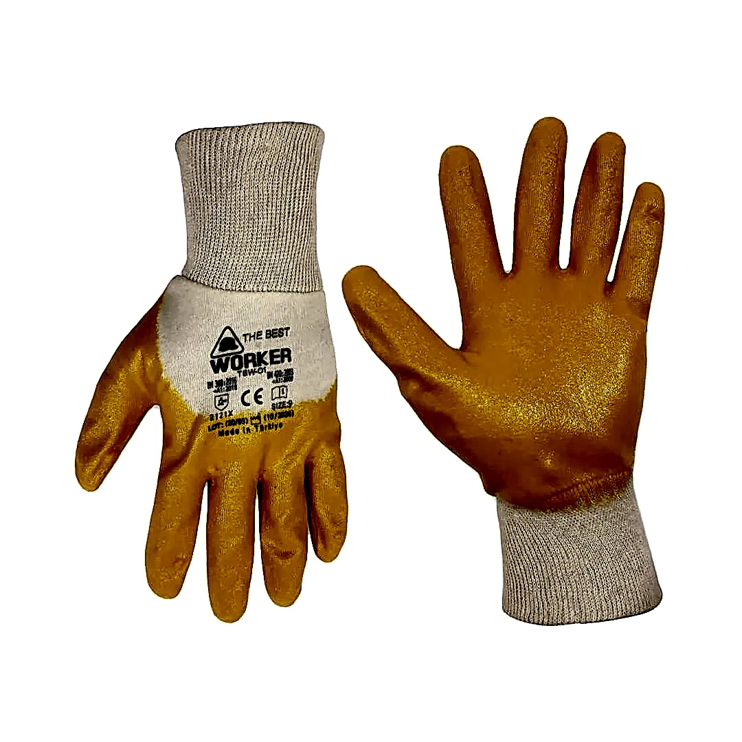 Bestworker TBW 01 3/4 Sarı Nitril Kaplama İş Eldiveni