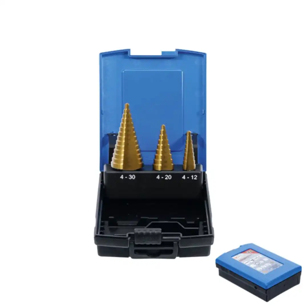 BGS 3 Parça Ø4-30mm Kademeli TİN Kaplı Matkap Seti