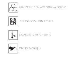 Alüminyum Equal TEE EN AW 6082-T6 40x5 mm
