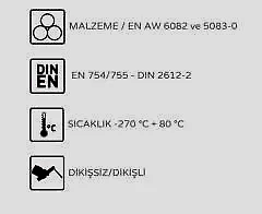 Alüminyum Equal TEE EN AW 6082-T6 75x5 mm