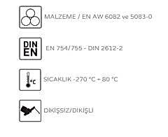 Alüminyum Equal TEE EN AW 6082-T6 35x5 mm