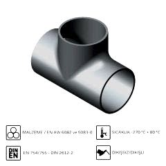 Alüminyum Equal TEE EN AW 6060-T6 200x5 - 150x5 mm