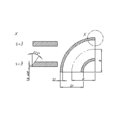 Alüminyum 90° Dirsek EN AW R1,5D 5754 25x3 mm