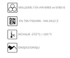 Alüminyum Redüksiyon 125x5mm - 75x5 mm EN AW 6082-T6