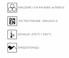 Alüminyum Redüksiyon 200x5mm - 125x5mm EN AW 6082-T6